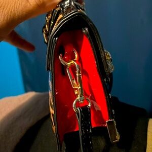 Mini Baro Top handle Cross body bag in brown Multi USED